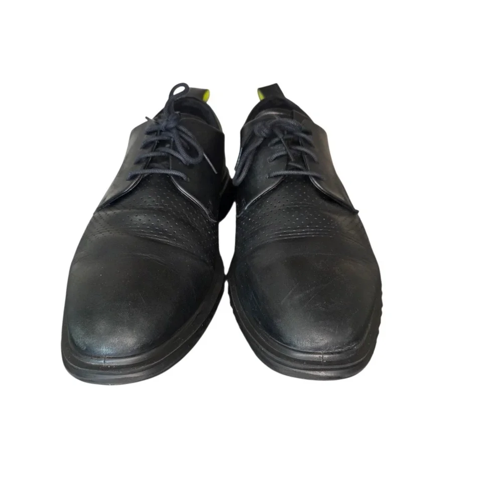 ECCO ST.1 Hybrid Lite Mens 45 Black Leather Dress Shoes Comfort